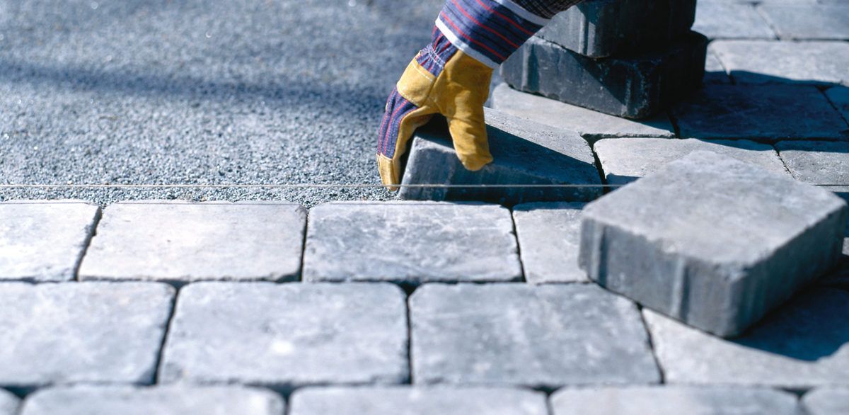 Pose des pavés